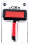 Пуходерка пластиковая HOMEPET silver series 15,5 см х 11,5 см, размер M