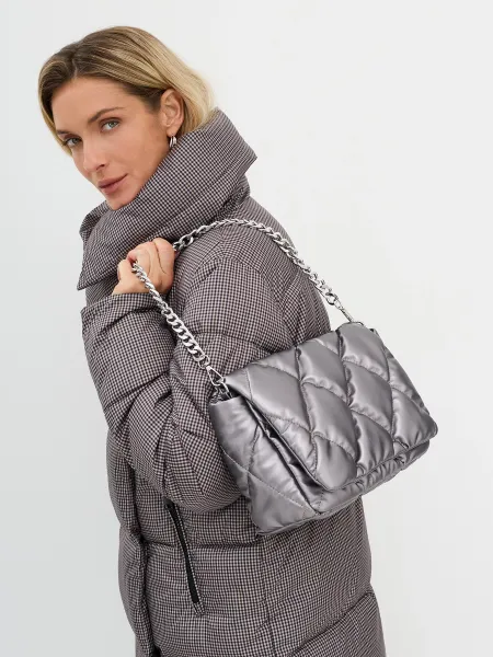 Стеганая сумка из искусственной кожи с металлизированным эффектом SAVAGE 1099₽