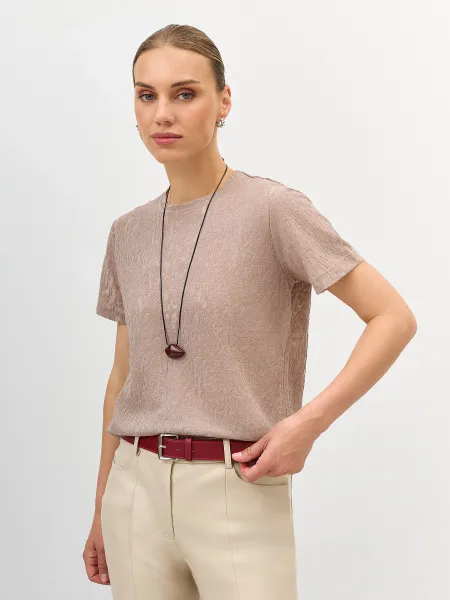 Футболка из фактурного трикотажа SAVAGE 1399₽