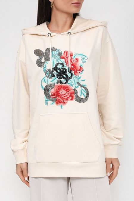 Хлопковое худи с принтом Guess 6430₽