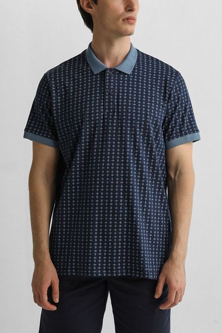 Поло хлопковое с принтом Blend 1927₽