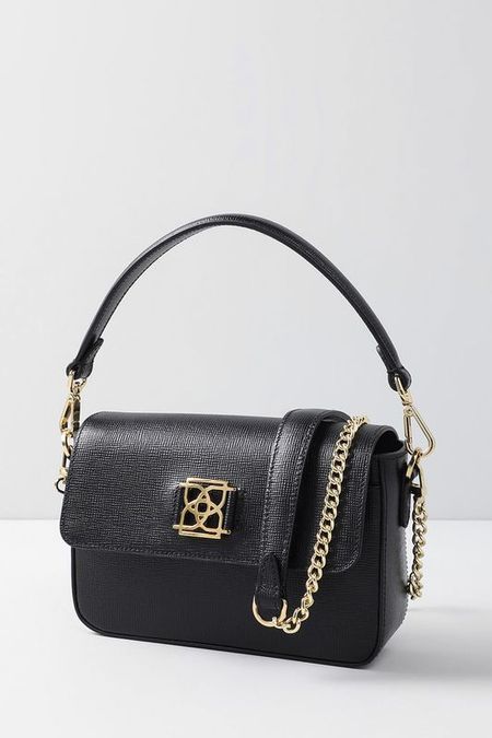 Кожаная сумка кросс-боди с цепочкой Desa 9490₽