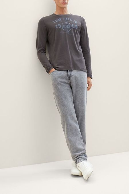 Хлопковый лонгслив с принтом TOM TAILOR 1999₽