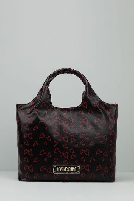 Сумка шоппер с принтом сердца Superptint Love Moschino 13990₽