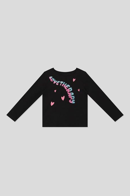 Лонгслив хлопковый с принтом LOVE THERAPY