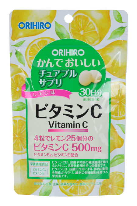 Орихиро Витамин С вкус лимона, 500 мг, 120 шт, таблетки жевательные