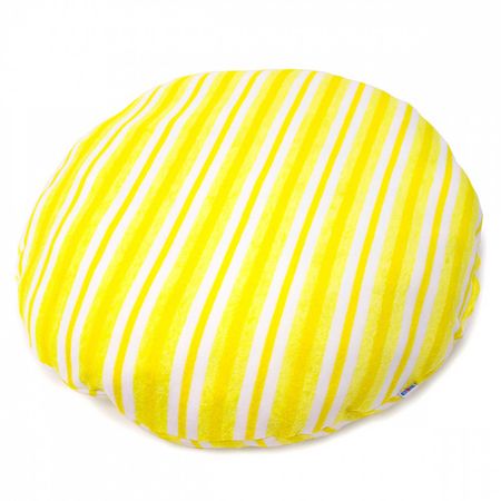 Лежак Кнопа круглый полосатик 50х50 см дживотных белыйжелтый 608₽