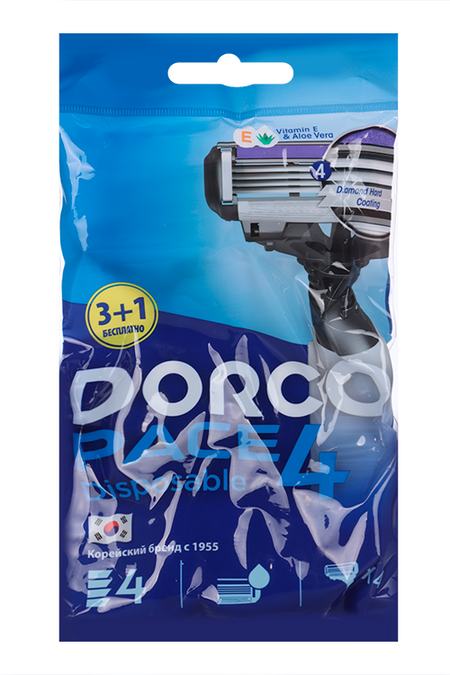Набор бритв DORCO Pace-4 4-лезвийные 4 шт 372₽