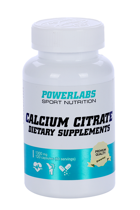Кальций цитрат PowerLabs 1 300 мг 120 шт капсулы 547₽