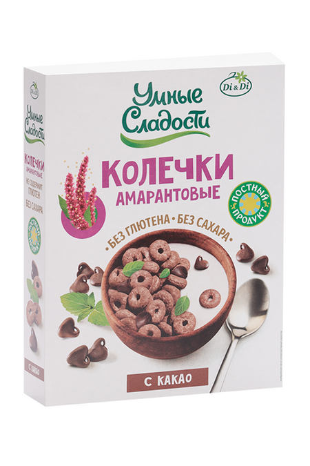 Колечки Умные сладости Какао амарантовые бсах бглютена 150 г 157₽