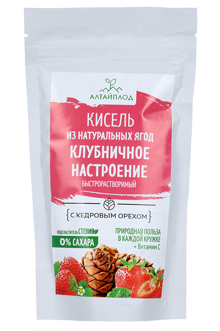 Кисель Клубничное настроение кедр орехстевия бсахара 160 г 162₽