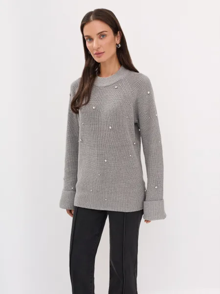Oversize свитер с жемчужинами SAVAGE 1699₽