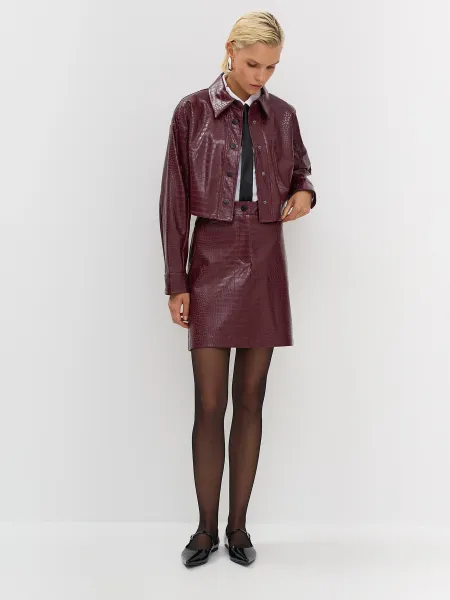 Мини-юбка из фактурной экокожи SAVAGE 2199₽