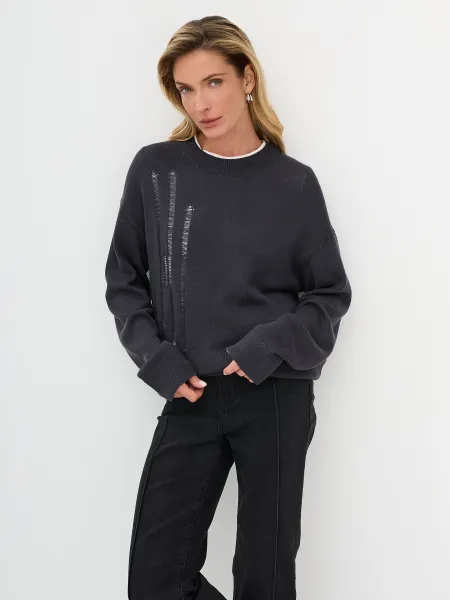 Oversize свитер в стиле Grunge с шерстью SAVAGE 3299₽