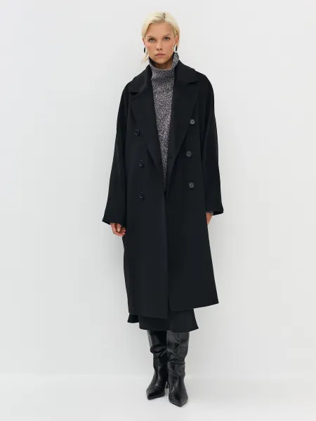 Классическое двубортное пальто с шерстью SAVAGE 5249₽