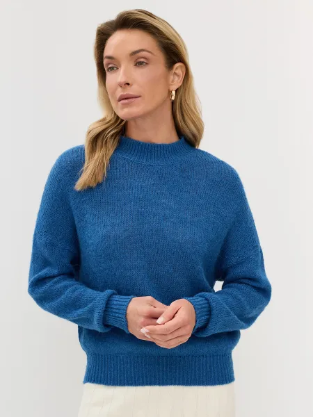 Яркий укороченный свитер с мохером и шерстью SAVAGE 2699₽