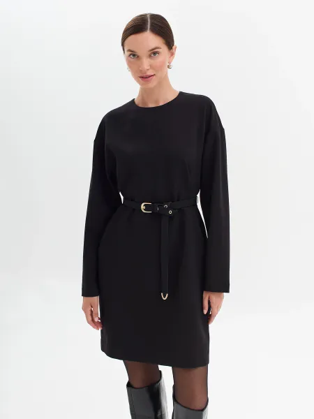 Платье свободного силуэта с акцентным съемным ремнем SAVAGE 1849₽