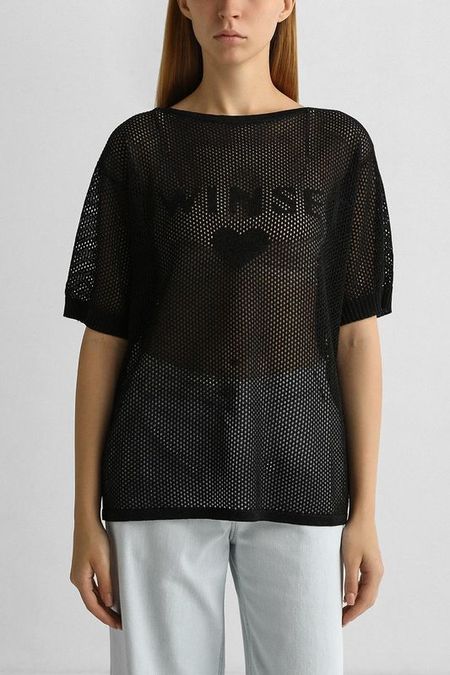 Джемпер с коротким рукавом из сетки с логотипом TWINSET 14690₽
