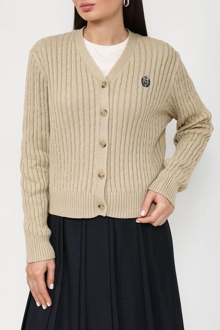 Хлопковый кардиган текстурной вязки Dunst