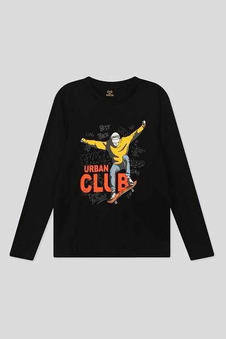 Хлопковый лонгслив с принтом OVS 410₽