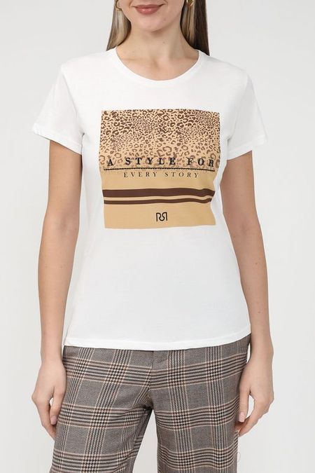 Хлопковая футболка с принтом Rinascimento 3090₽