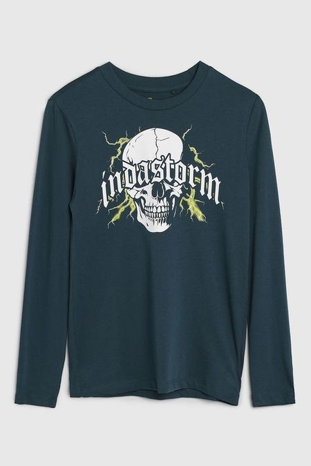 Лонгслив хлопковый с принтом OVS 830₽