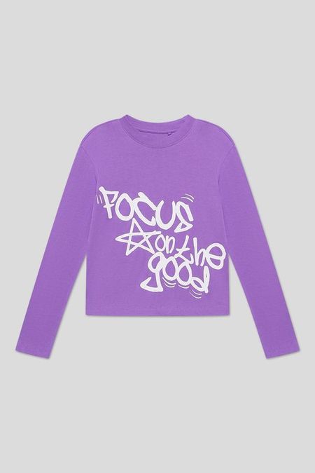 Лонгслив хлопковый с принтом OVS 465₽