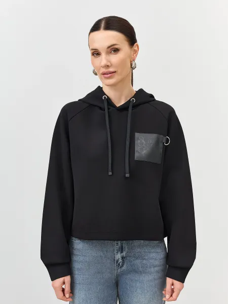 Худи с декором из экокожи SAVAGE 2999₽