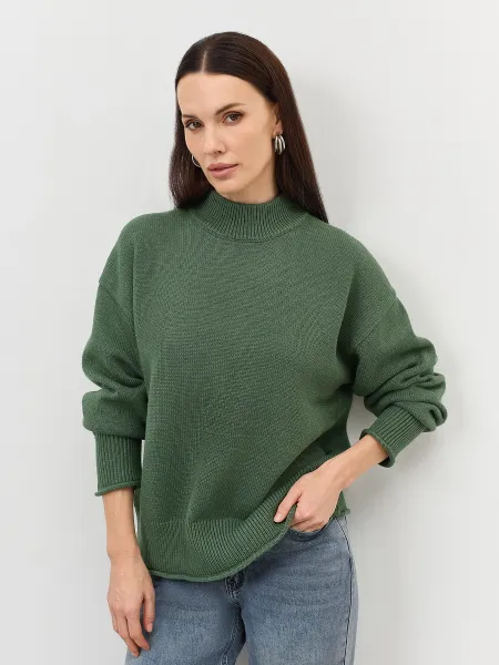 Вязаный джемпер из смесового хлопка SAVAGE 4399₽