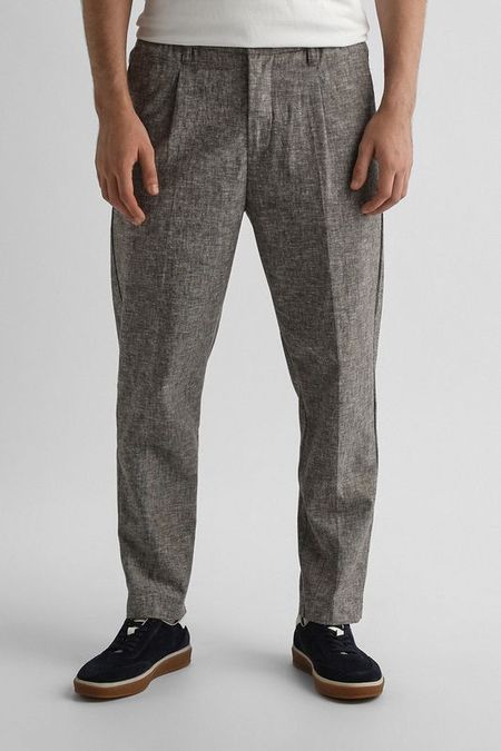 Брюки из льна и хлопка зауженного кроя Casual Friday 5842₽