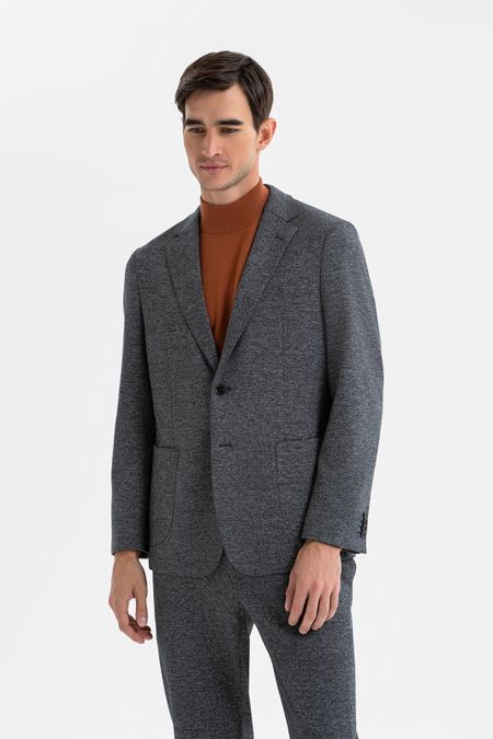 Пиджак однобортный с эффектом меланжа 0₽