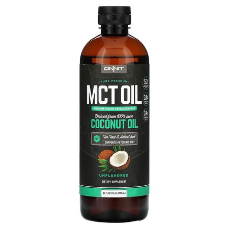 Масло MCT, без вкуса, 709 мл(24 жидких унции)