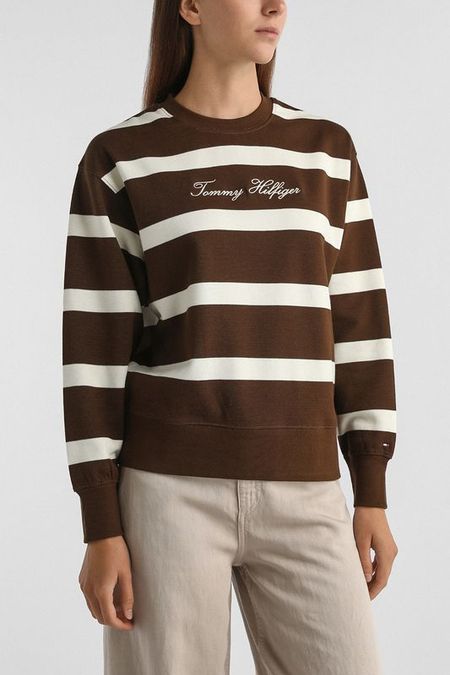 Свитшот в полоску с логотипом Tommy Hilfiger 17890₽