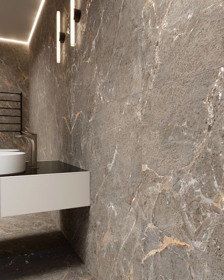 Керамогранит Arcadia Ceramica Royal Grey GI8006-B серый матовый с глянцевым эффектом 60х120 см 2650₽