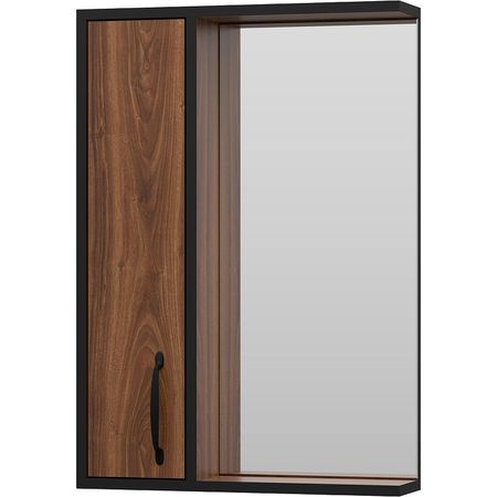 Зеркало со шкафом Misty Кедр 50 L П-Кед04050-011Л Орех Черное 7480₽