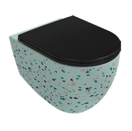 Унитаз Isvea Infinity  10NF02001SV-2T-TRZ подвесной цвет Мятно-зеленый матовый без сиденья