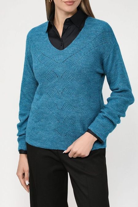 Пуловер ажурной вязки More &More