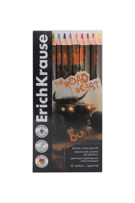 Набор из 12 цветных карандашей трехгранных ErichKrause 690₽