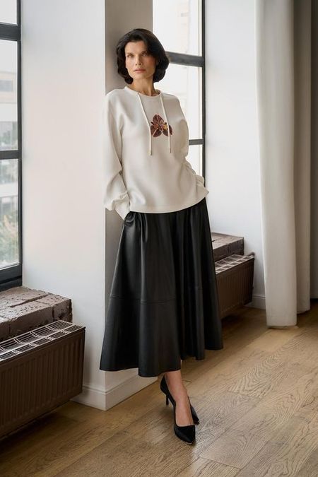 Юбка из искусственной кожи расклешенная Auranna 6817₽