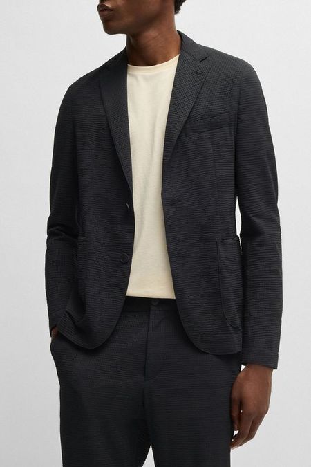 Пиджак прямого кроя с карманами BOSS 41990₽