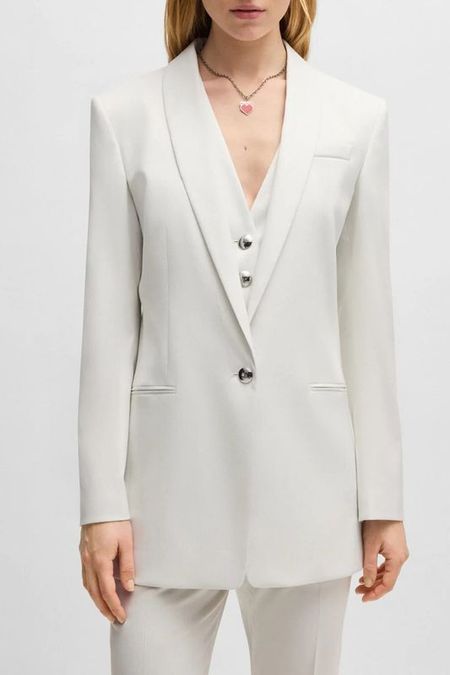 Пиджак однобортный прямого кроя HUGO 22390₽