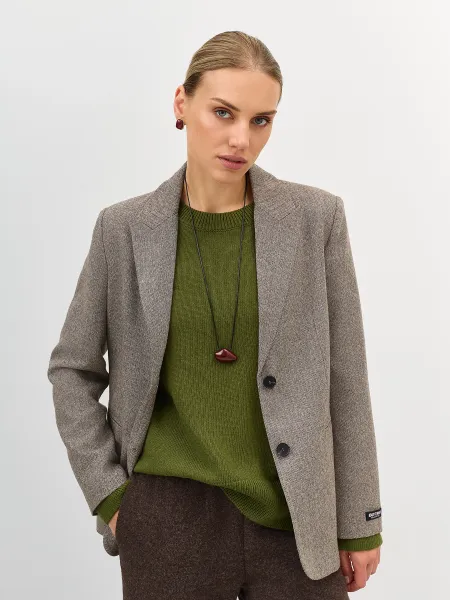 Однобортный жакет из смесовой шерсти SAVAGE 10999₽