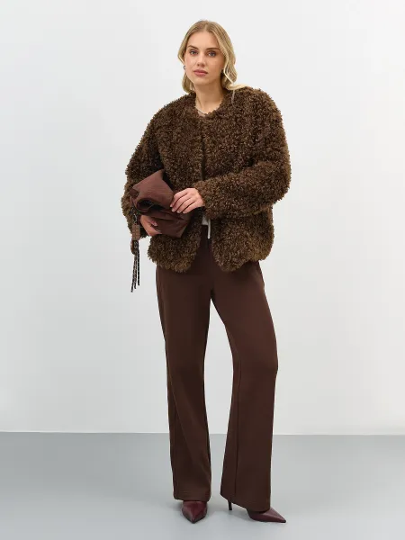 Укороченная шуба из искусственной овчины SAVAGE 8999₽