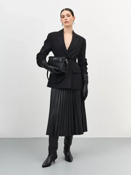 Юбка-плиссе из экокожи SAVAGE 3899₽