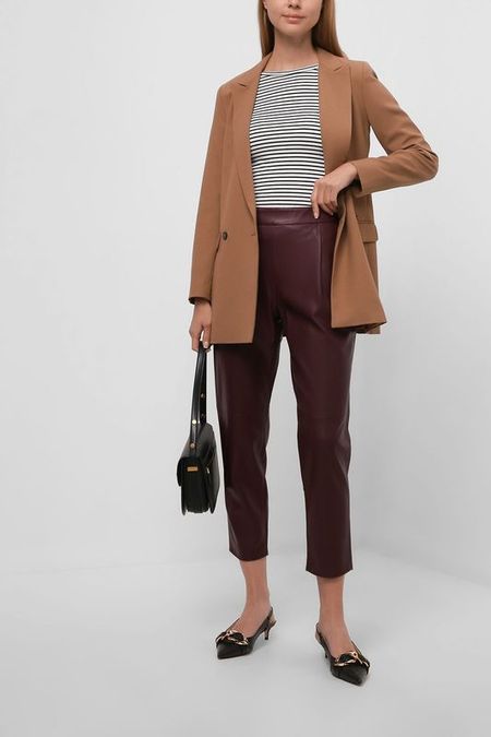 Укороченные брюки из экокожи Taifun 6790₽