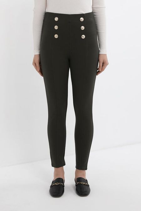 Брюки трикотажные с пуговицами облегающие OVS 1567₽