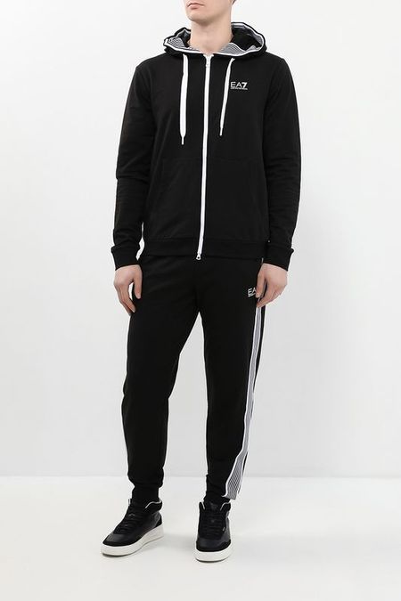 Спортивный костюм хлопковый с логотипом Ea7 18890₽