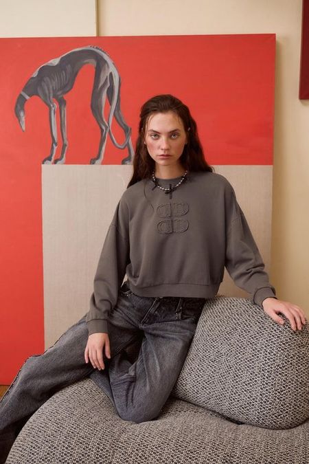 Свитшот хлопковый с логотипом BELUCCI 3142₽