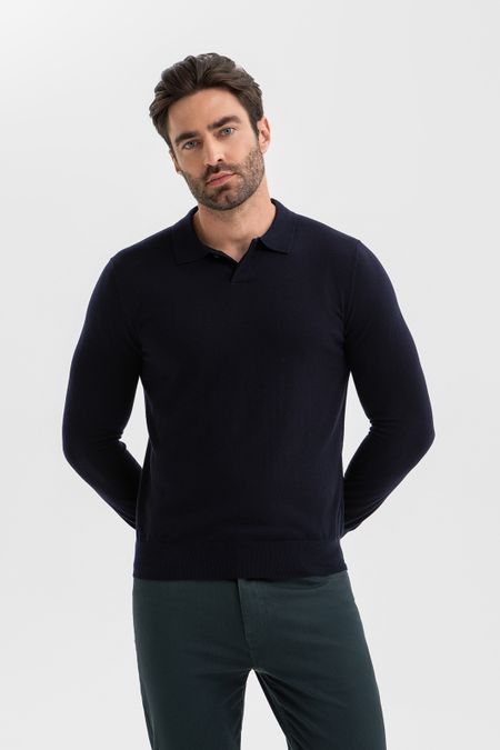 Джемпер поло из шерсти и кашемира 0₽