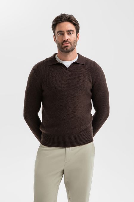 Джемпер поло из шерсти и кашемира 0₽